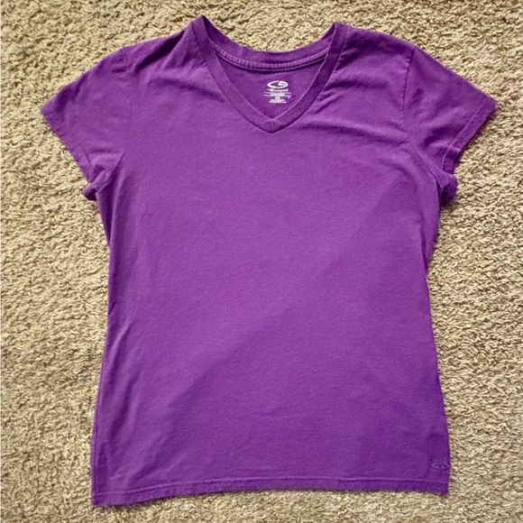 Champion brand Performance V-Neck T-Shirt Style Purple Woman size Med. No flaws - Picture 3 of 11